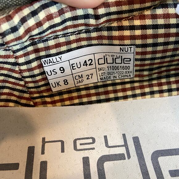 Hey Dude Wally Nut Men's Slip On Casual Shoes Size 9 - Picture 7 of 7